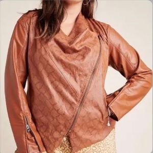 Anthropologie Plus Size Blank NYC Sharona Snake-Printed Jacket